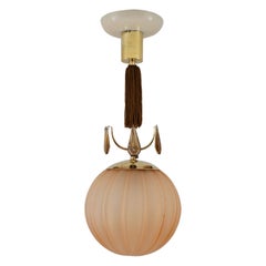 Swedish Pendant in Brass and Glass Model "10436" by Böhlmarks