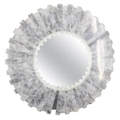 Espejo Vintage Blanco Cristal Starburst