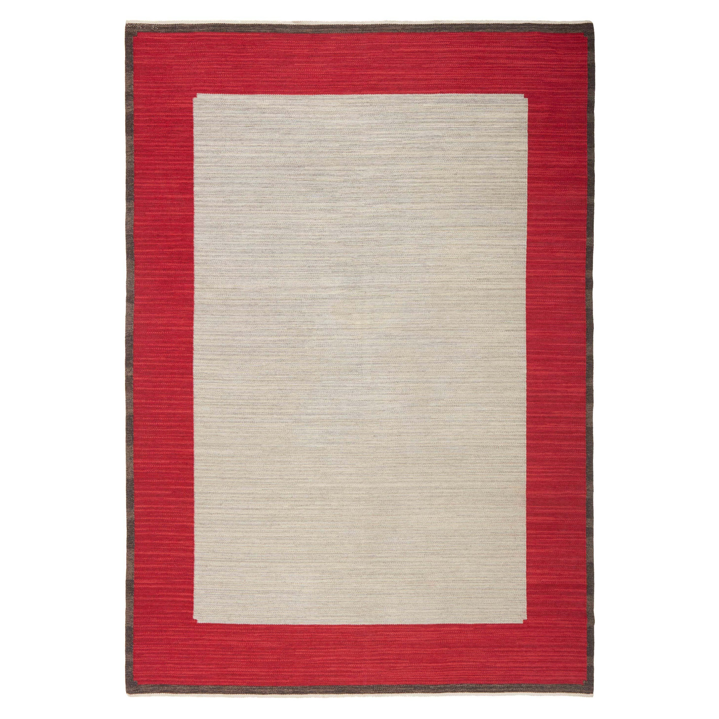 Doris Leslie Blau Vintage Swedish Flat Woven Rug by Ingrid Dessau