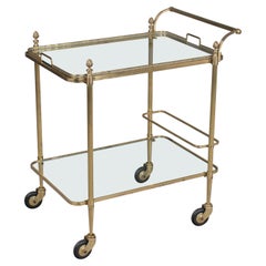 Französischer Messing-Barwagen aus der Mitte des Jahrhunderts