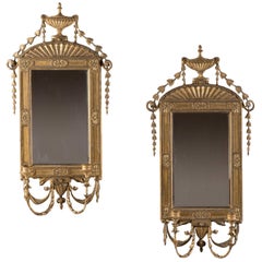 Paire de girandoles néoclassiques anglaises du 19ème siècle dans le style de Robert Adam
