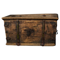 Antike echte schwedische Volkskunst Box von Hand Made in Kiefer mit authentischen Patina