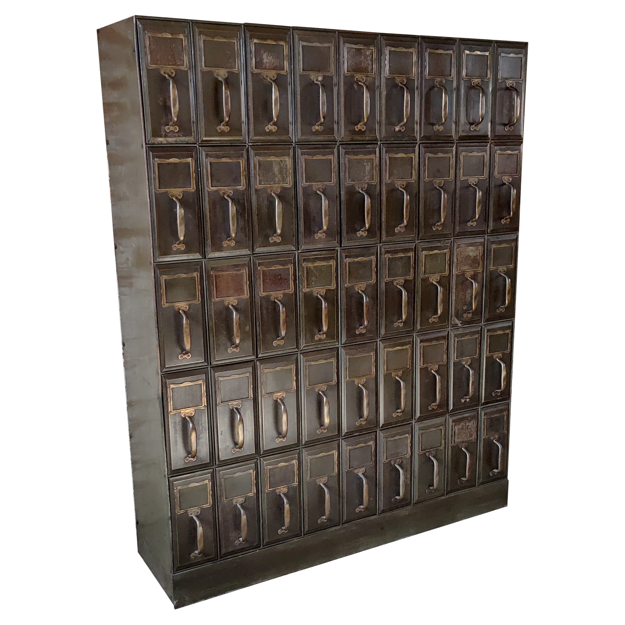 Vintage Industrial Vertical Card Catalogue For Sale