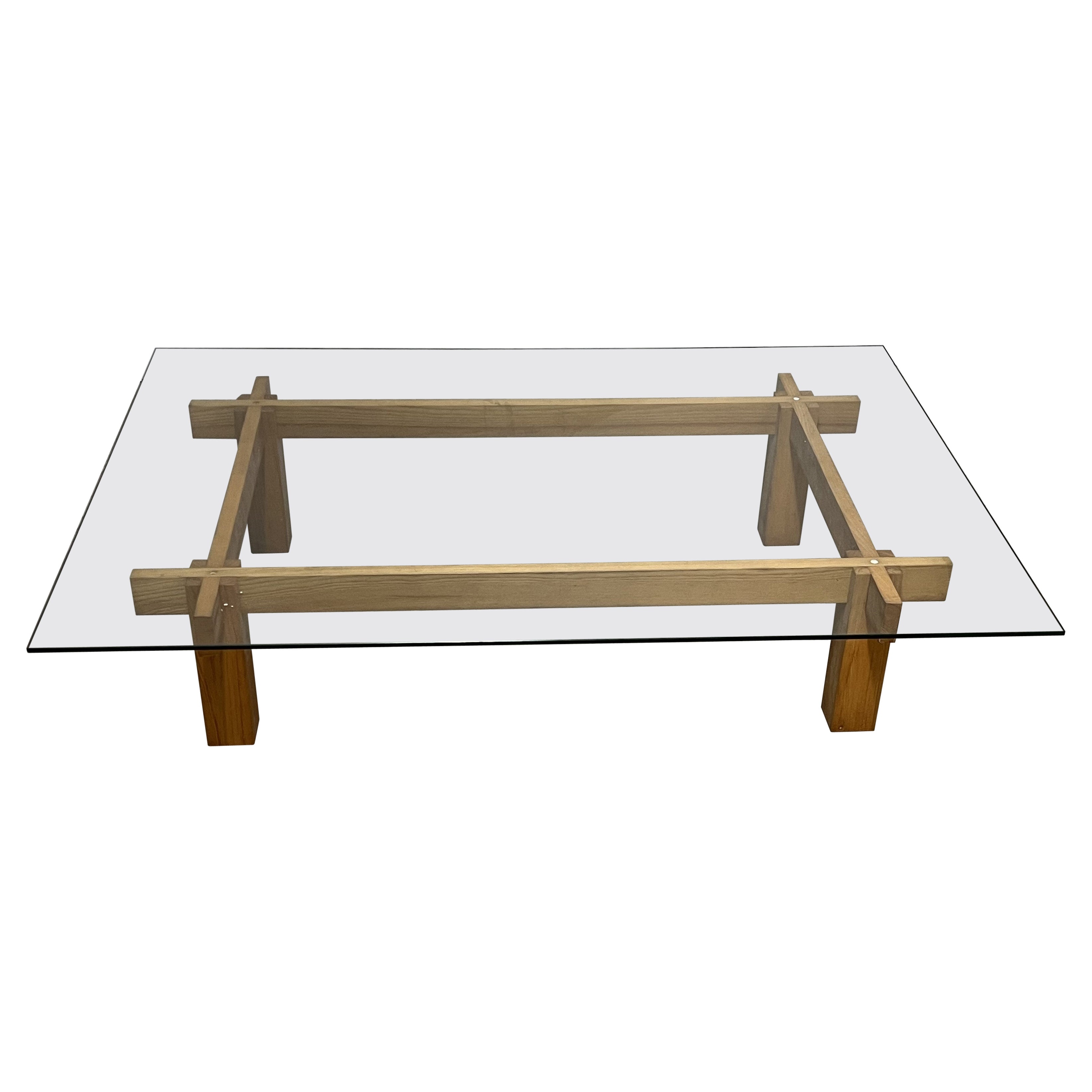 Gianfranco Frattini Style Coffee Table For Sale