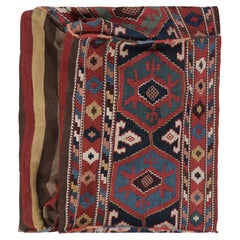 Antica borsa tribale russa Kilim con motivi geometrici - Rug & Kilim