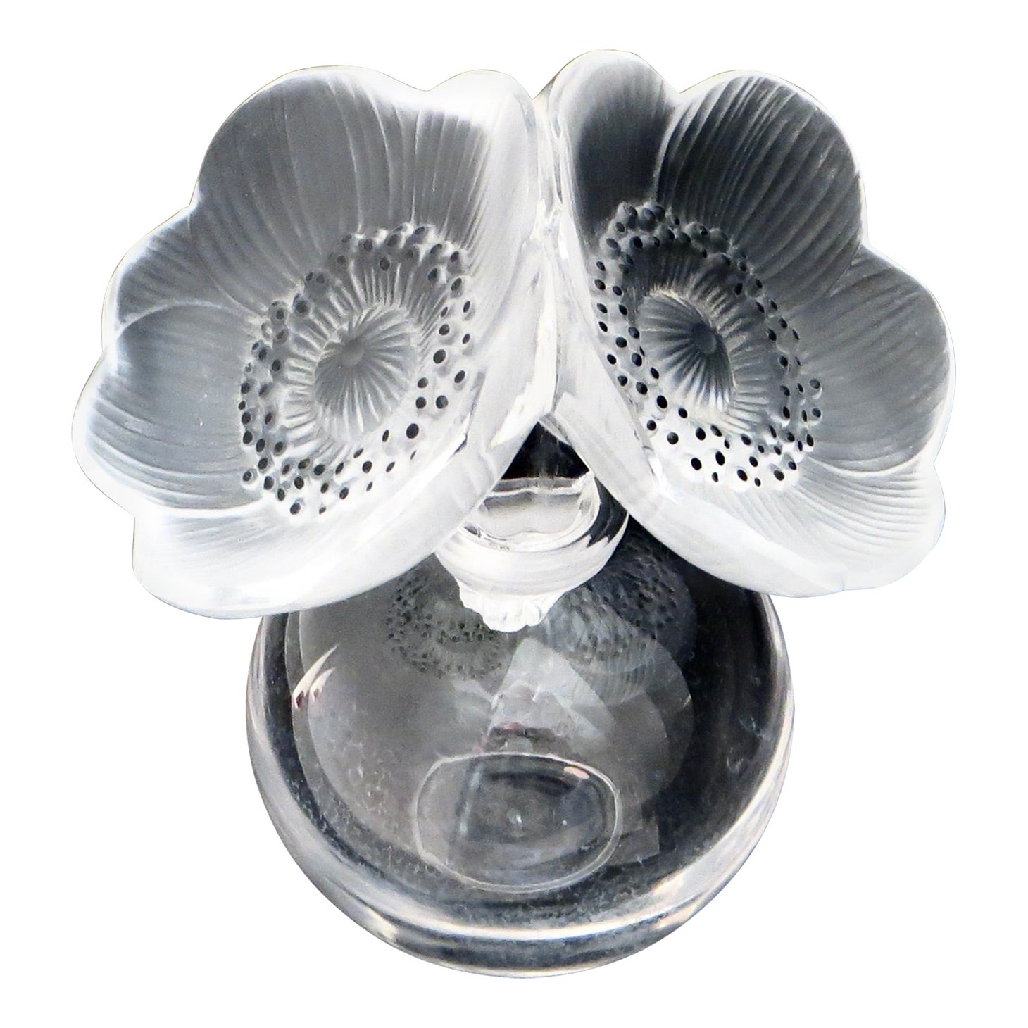Original-Lalique-Parfümflasche „Les Anemone“ Französisch, um 1946 (Signiert)