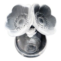 Bottiglia di profumo originale Lalique "Les Anemone" francese, circa 1946 (firmata)