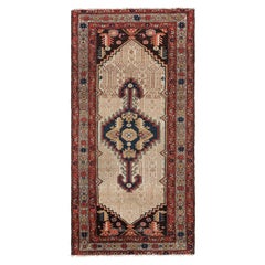 Antico tappeto persiano Baluch beige con medaglione geometrico - Rug & Kilim