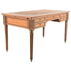 French Napoleon III Louis XVI-Style Mahogany Desk
