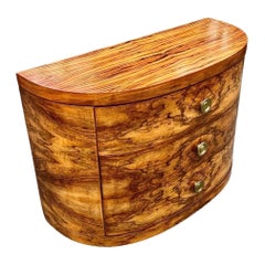 Glorious Bookmatch Burl Walnut Art Deco Commode by Donald Deskey for Widdicomb