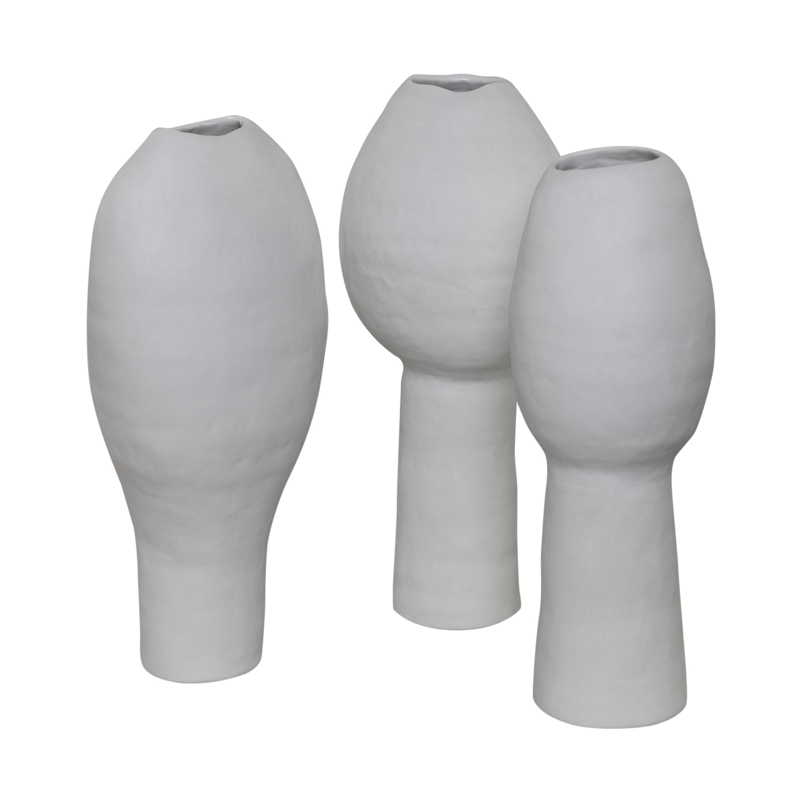 Vases DIALOGUE, vases organiques contemporains en porcelaine faits à la main