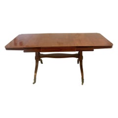 Unusual Antique Quality Mahogany And Satinwood Freestanding Sofa/Dining Table