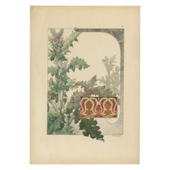 The Majestic Thistle: An Art Nouveau Study by Henry Lambert, 1896