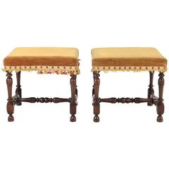 French Stools with Turned Legs, circa 1900