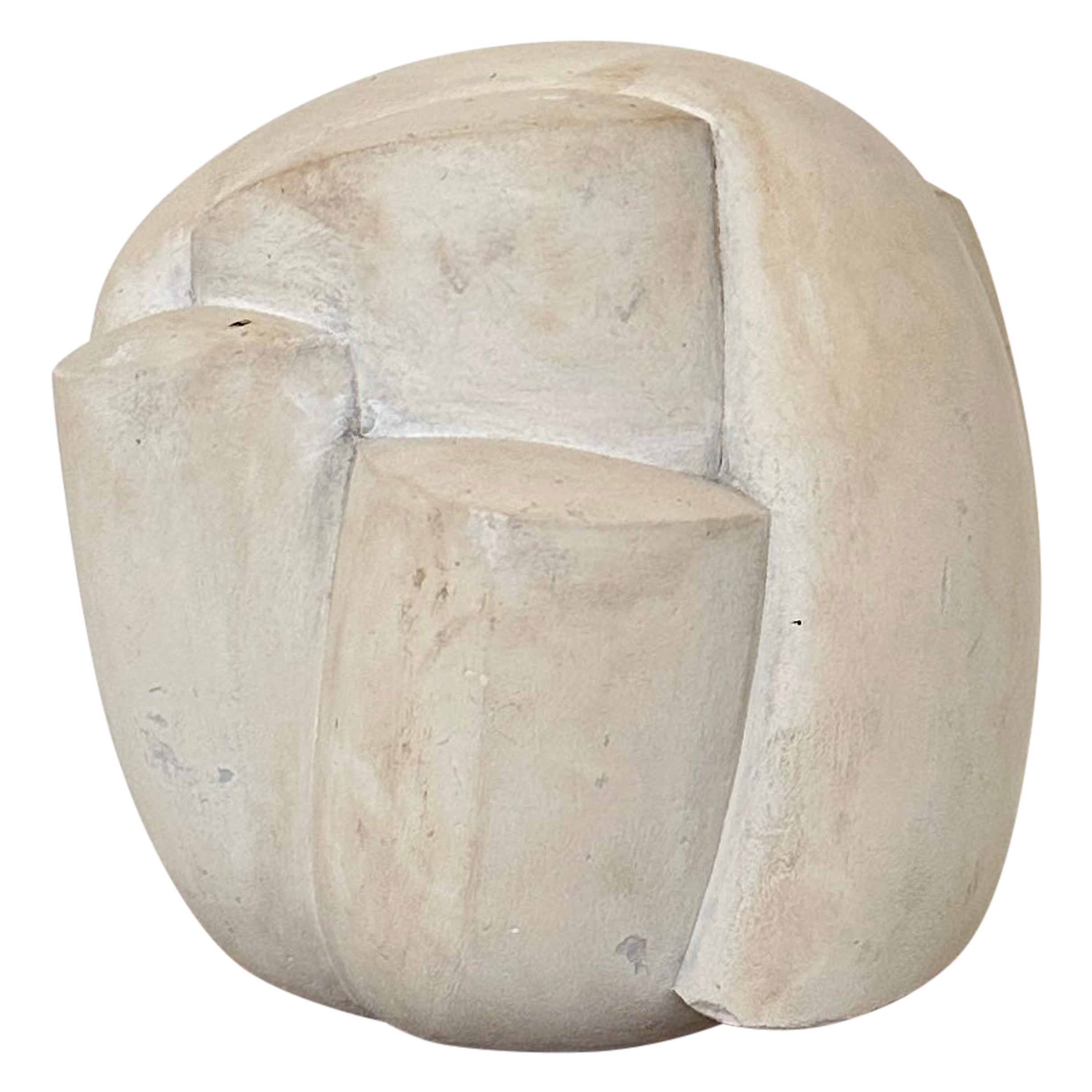 Escultura cubista alemana de escayola de Jens Schleede, hacia 1970