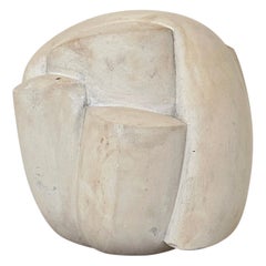 Escultura cubista alemana de escayola de Jens Schleede, hacia 1970