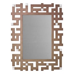 Bespoke Elegant Italian "Athena" mirror with bronze and alabaster frame