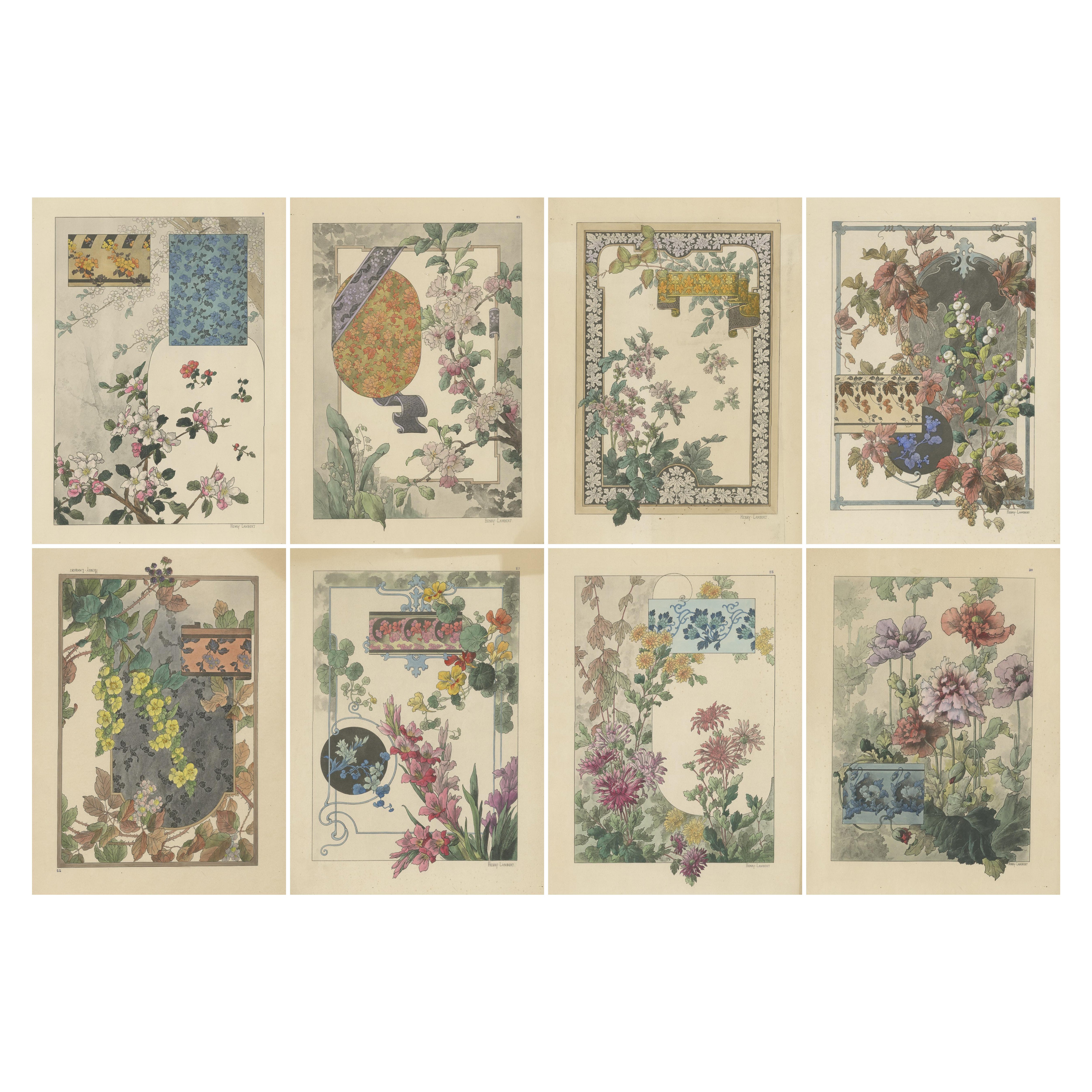 Elegancia Botánica en el Art Nouveau: Una colección de obras maestras florales, 1896