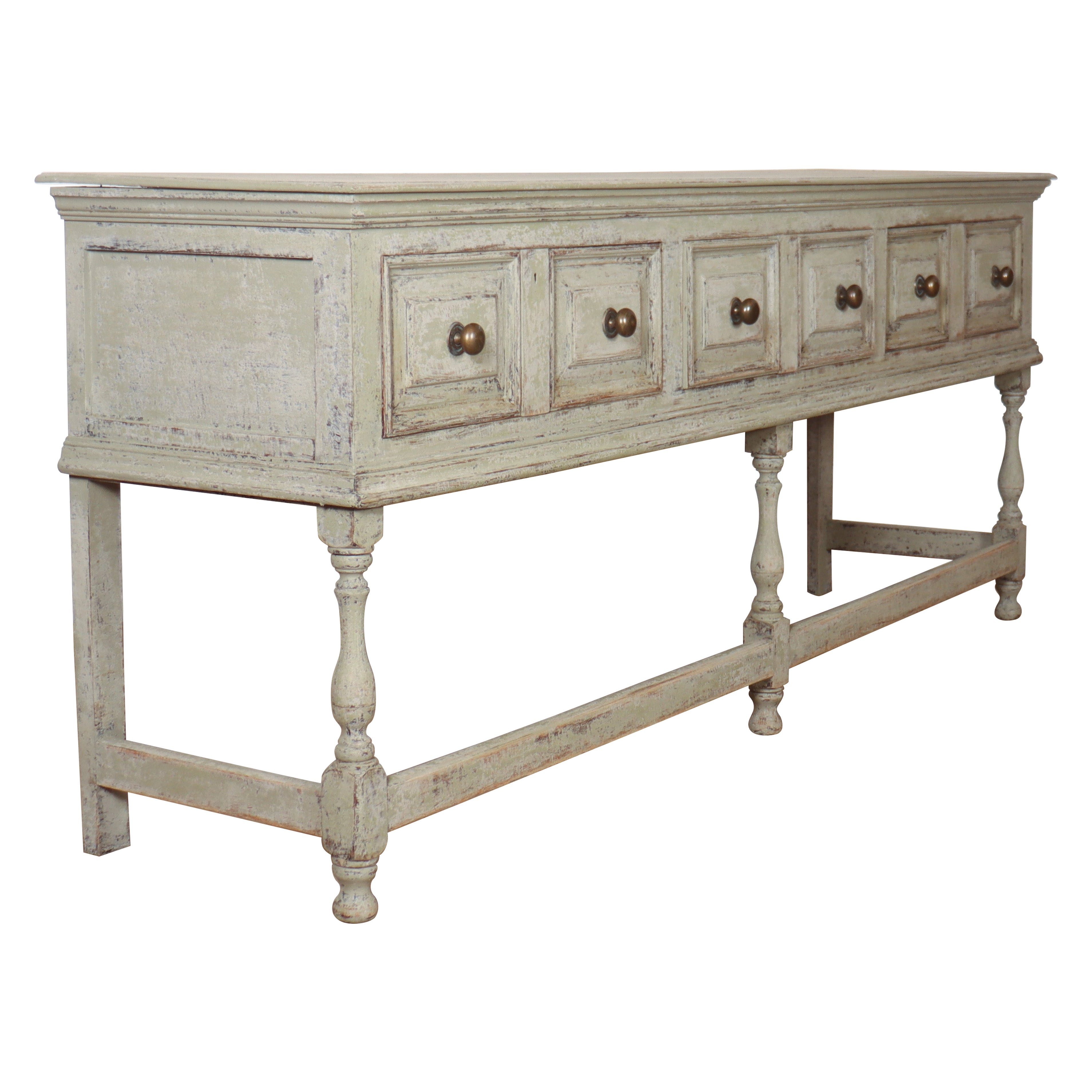 Large 18th Century Painted Dresser Base