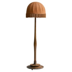 Designer svedese, lampada da terra, betulla, tessuto, Svezia, anni '1920