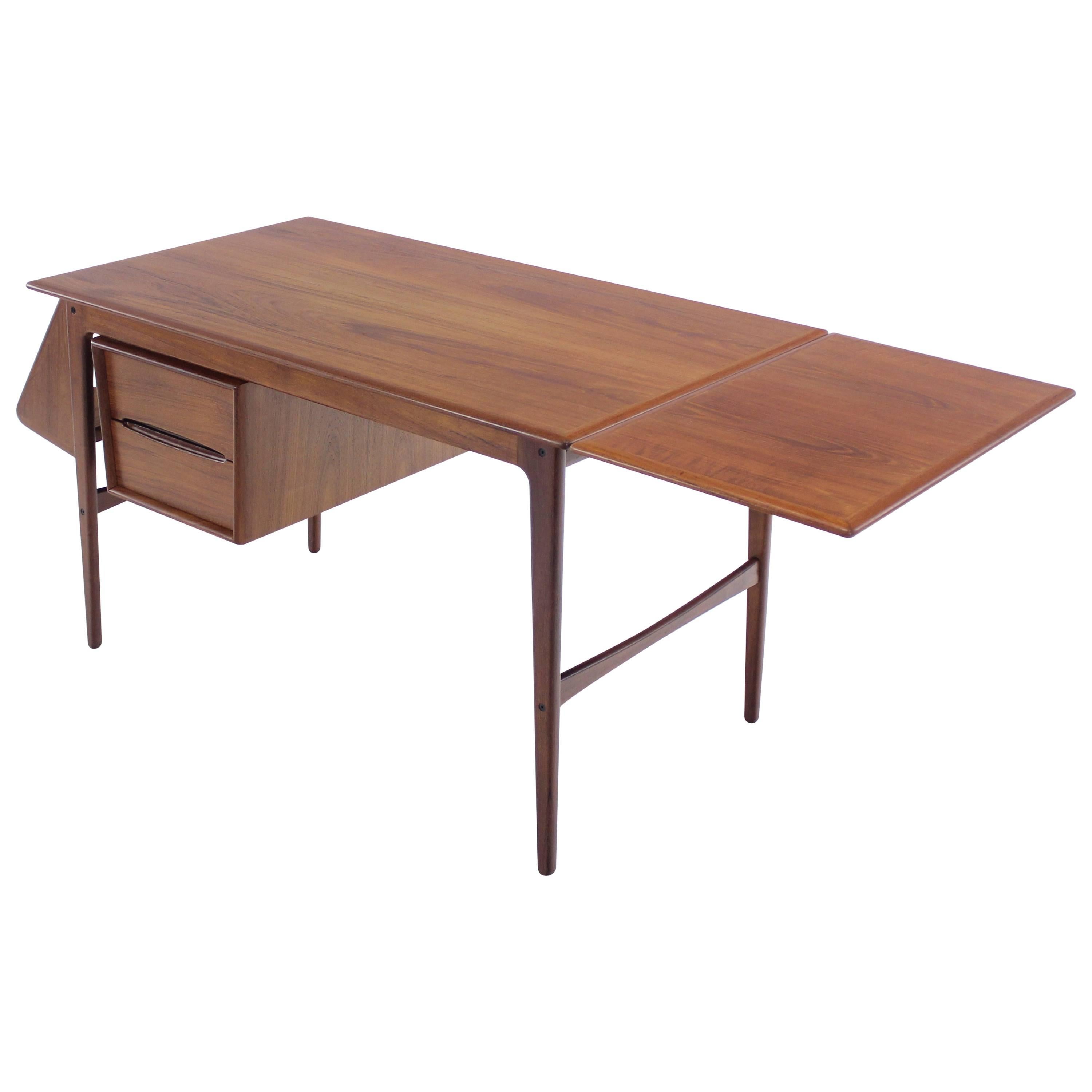 Danish Modern Teak Drop-Leaf Desk Designed by Aksel Boll Jensen For Sale
