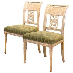 Pair of 18th Century Baltic Side Chairs in Colefax & Fowler Fabric 4