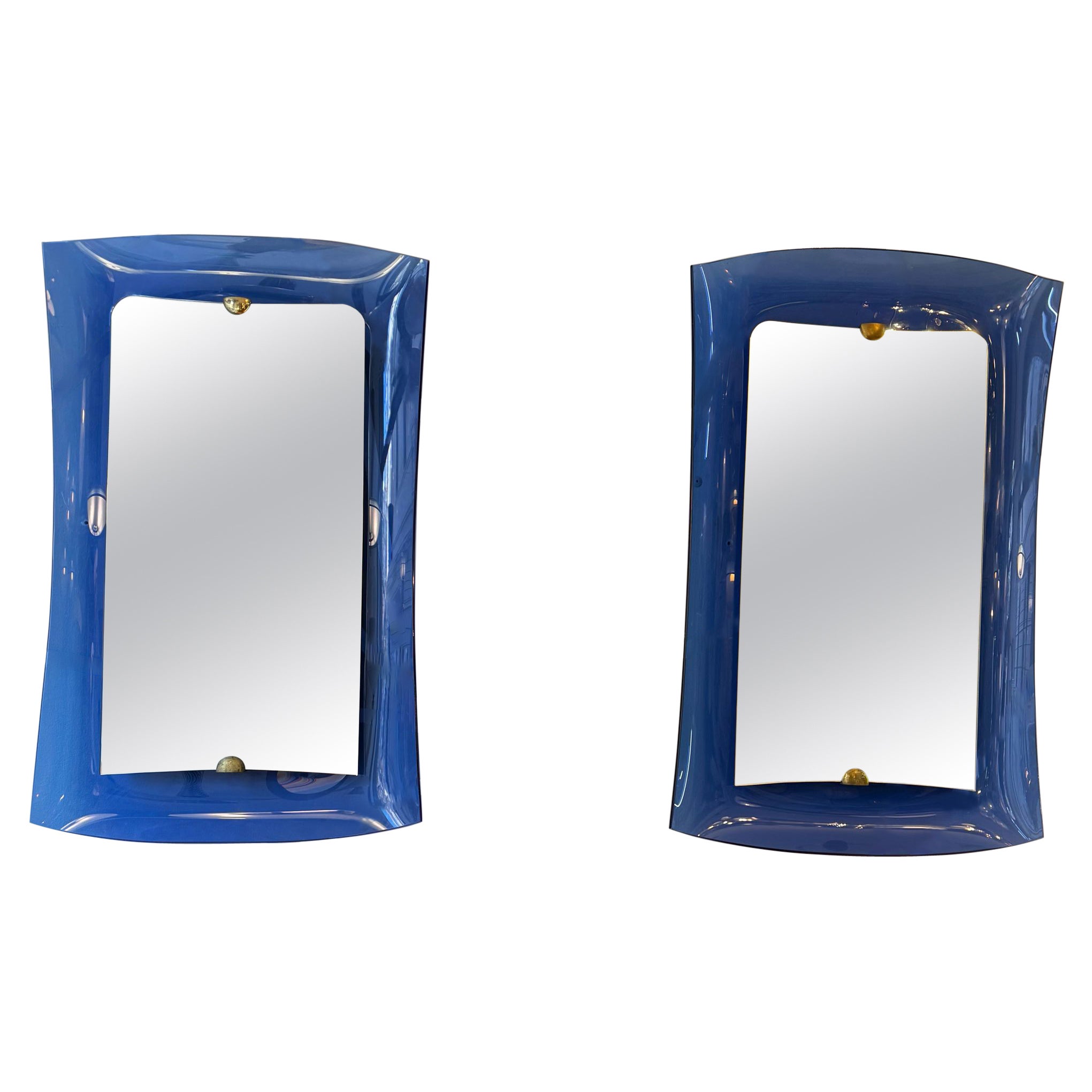 Cristal Art blauer Wandspiegel