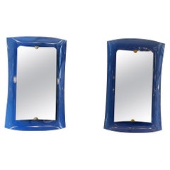 Cristal Art blauer Wandspiegel