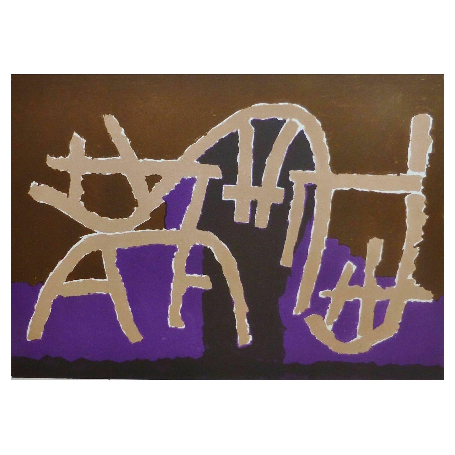 Opale N. 3 Litografía sobre papel de Guiseppe Capogrossi, 1972