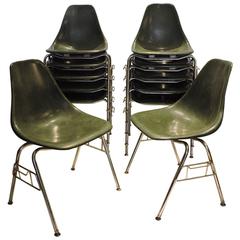 Mid-Century Modern Fiberglass Stacking Chairs