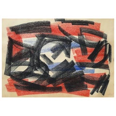 Disegno di composizione astratta di André Van Der Vossen, 1950 ca.