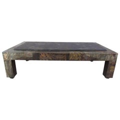 Paul Evans Patchwork Metal and Slate Coffee Table