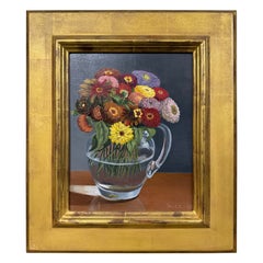 Fiori in una brocca di vetro' di Annamaria Succi Edelstein (1935 -2024)