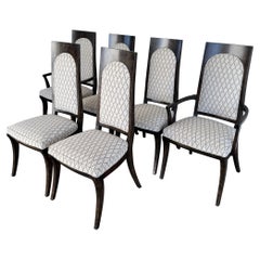 6 Mastercraft Burled Amboyna Dining Chairs