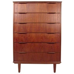 Scandinavian Teak Highboy Dresser