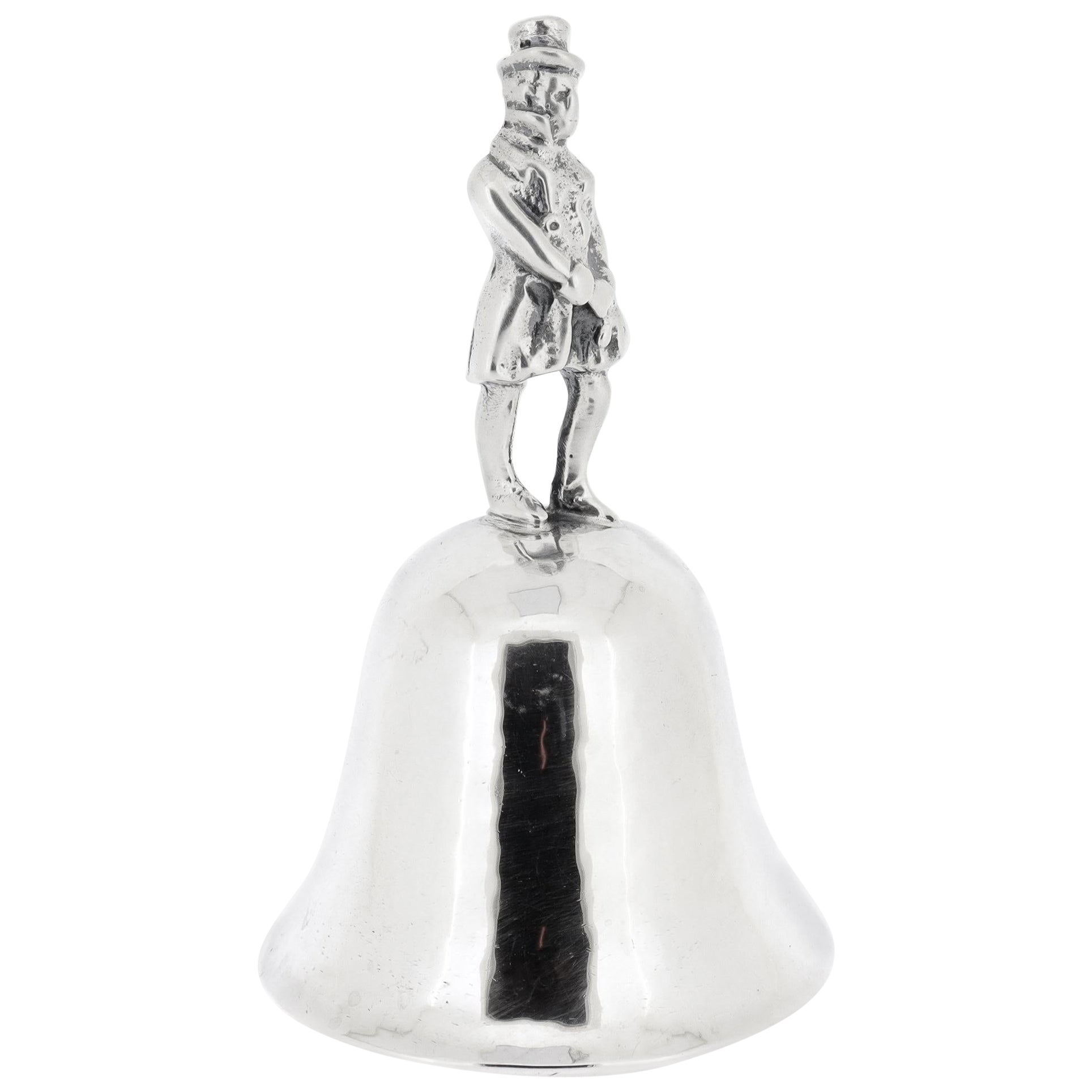 Campana de mesa Cartier de plata de ley con asa figurada en venta