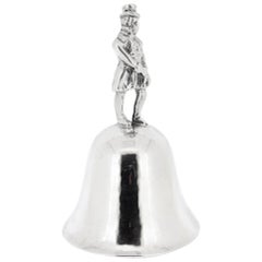 Bell de table Cartier en argent sterling avec poignée figurative