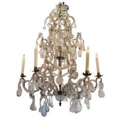 19th Century French Rock Crystal Chandelier