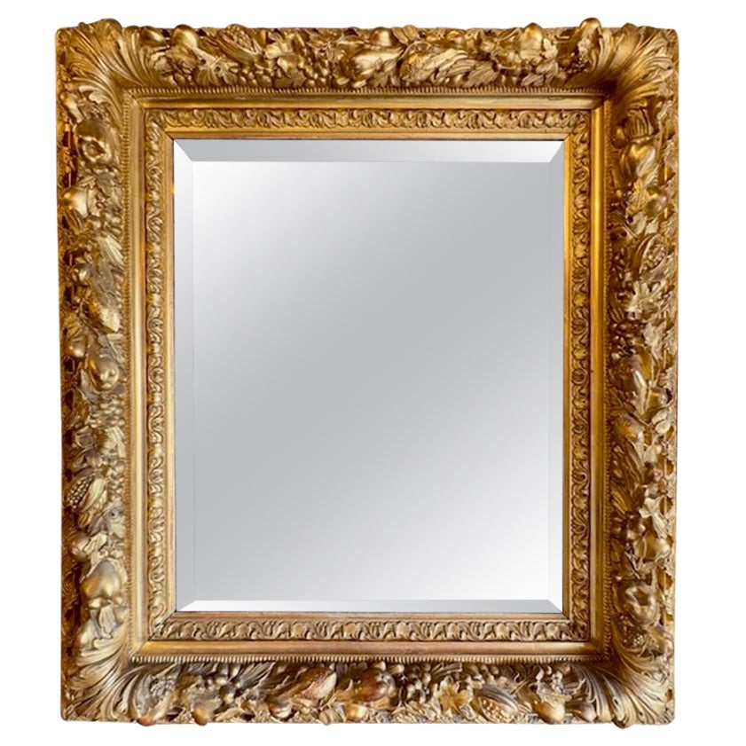 19th Century English Carved and Giltwood Mirror