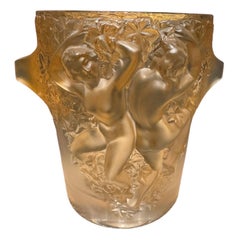 A R.Lalique Ganymède  Glass Champagne Bucket