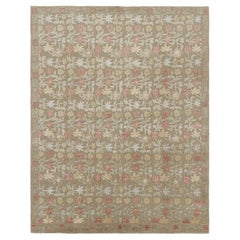 Rug & Kilim's Europäischer Teppich in Brown-Beige mit Blumenmustern "Bilbao"