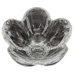 Tiffany & Co Crystal Lotus Flower Glass Bowl