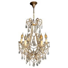Lustre italien en perles et cristal
