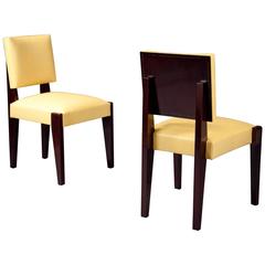 Pair of Side Chairs by André Sornay, France, Lyon, 1940s