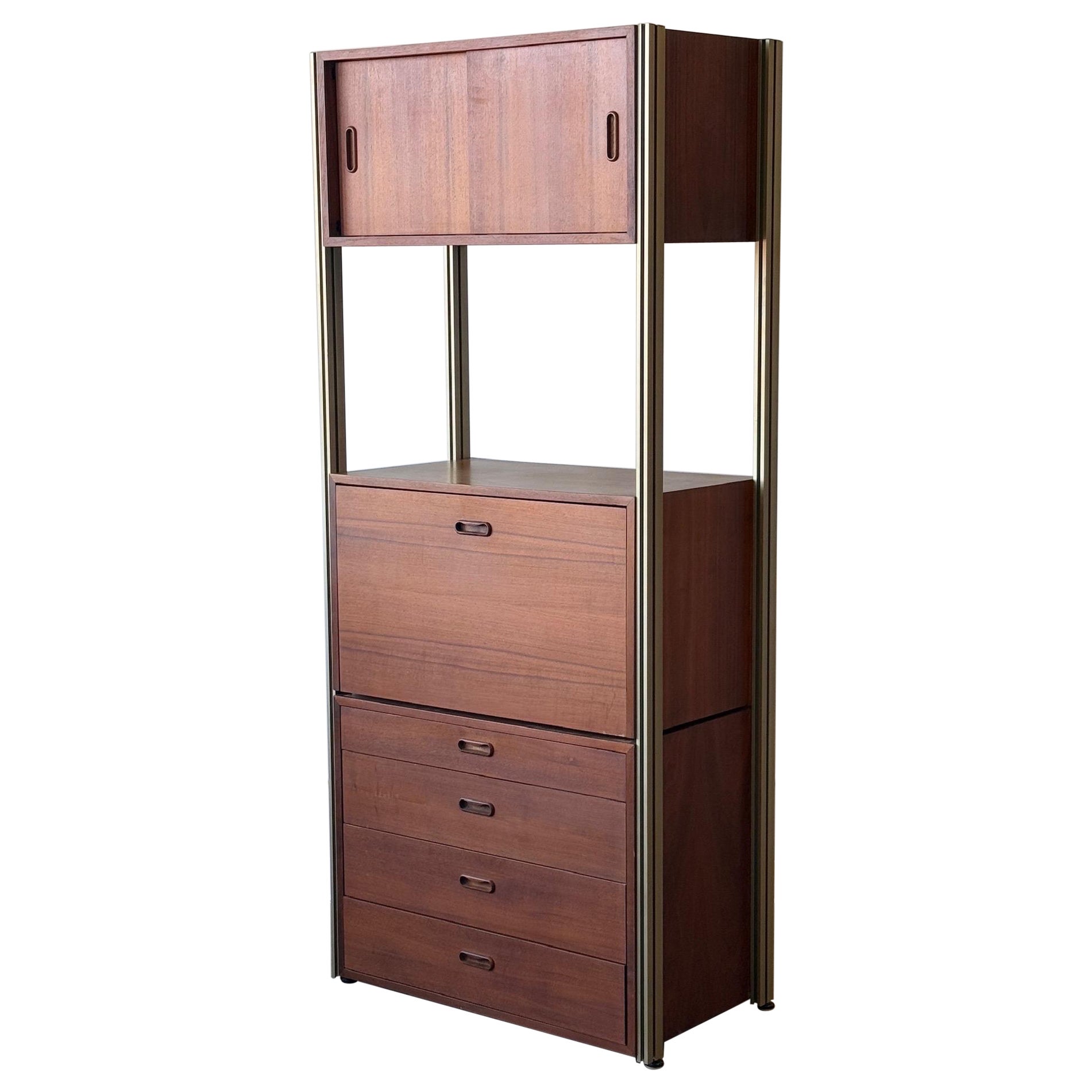 Omni Freestanding Shelving Unit w/ Secretary Desk by George Nelson