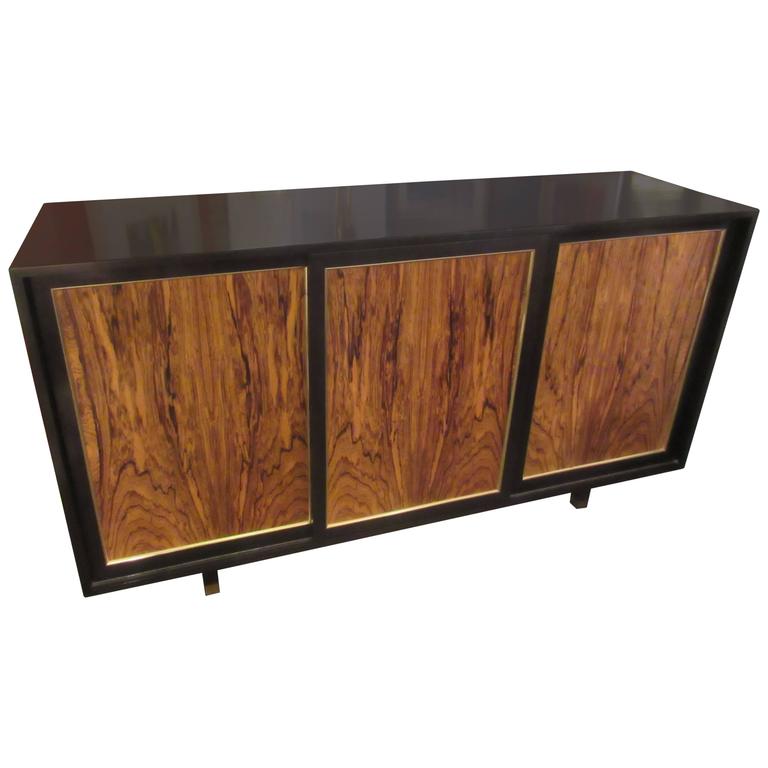 Harvey Probber ThreeDoor Rosewood Credenza or Dresser/ 12 Interior