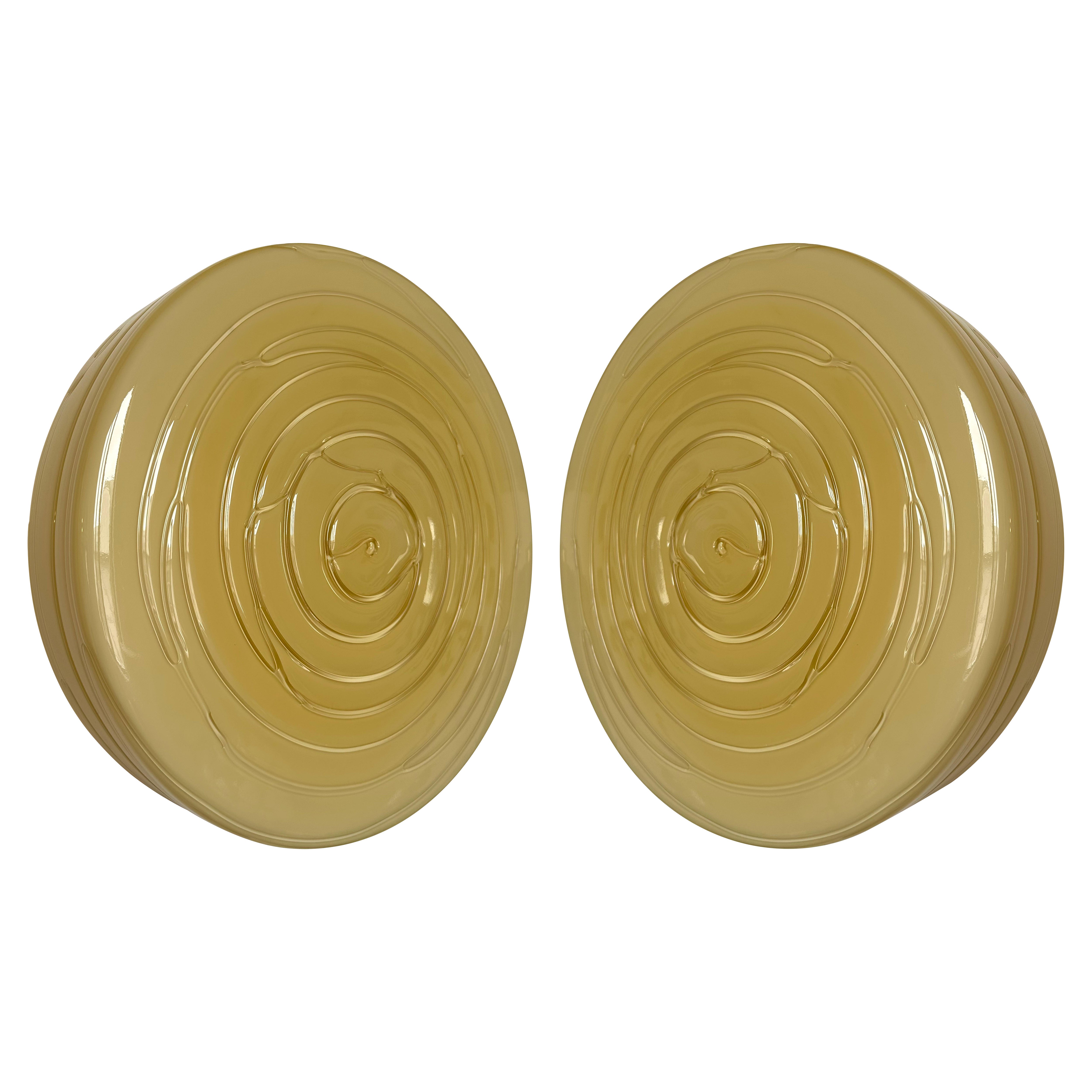 Contemporary Pair of Murano Glass Candy Sconces by Vistosi, Italy, 2000s For Sale