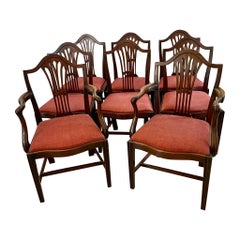 Set of 8 Antique Victorian Quality Mahogany Dining Chairs