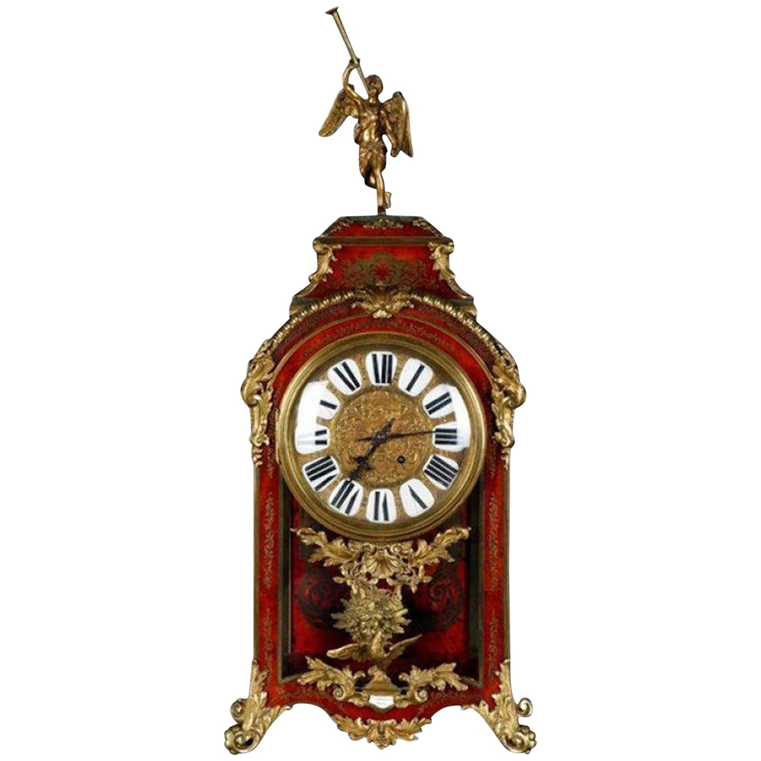 19th Century Napoleon III Fireplace Boulle Clock Pendule