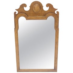 Espejo de Pared Decorativo Estilo Queen Ann Baker Light Burl Nogal MENTA